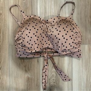 Shade & Shore- Rose Gold Polka Dot Bikini Top